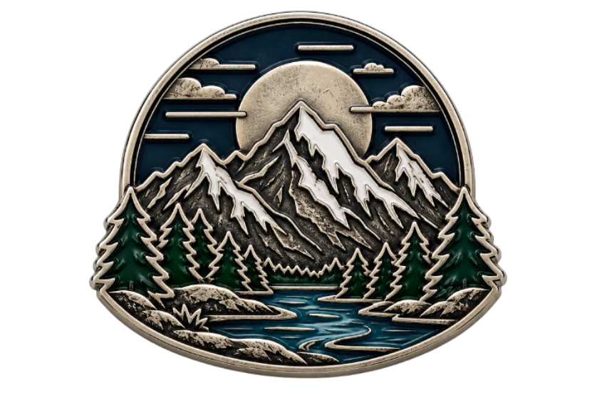 Antique Silver_ enamel Pin
