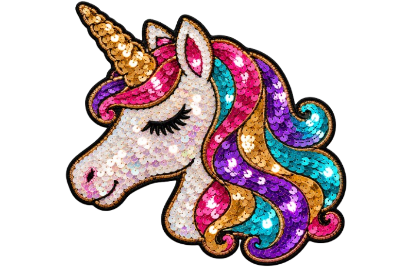 Custom Shapes Sequins Patches _