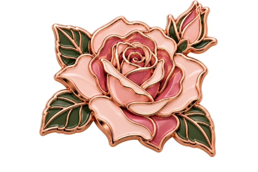 Rose Gold enamel Pin _